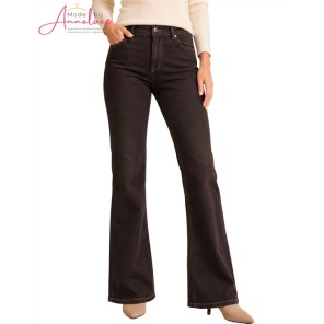 Red Button Broek Bibette Colored SRB5135 Flare legs - Espresso